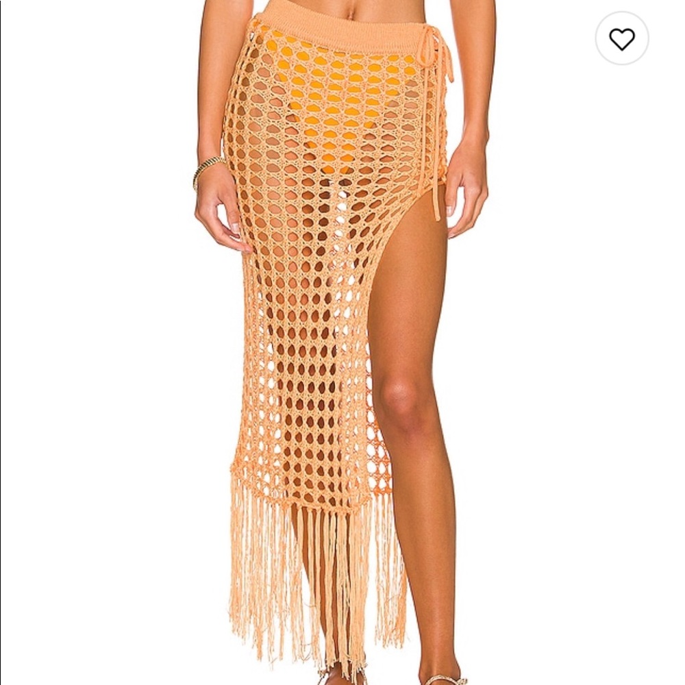 BRAND NEW Lovers and Friends Stellar Skirt in Tangerine. SIZE XS